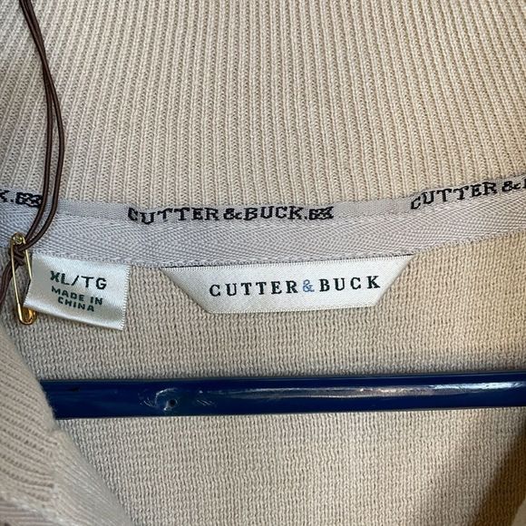 Cutter & Buck Ribbed Pullover 1/4 Zip up Sweater 100% cotton - Picture 3 of 11